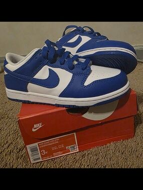 Nike Kids Dunk Low Sneakers - Blue & White